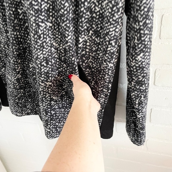 Anthropologie x Sandwich_ Fleece Sweater Pocket Blokecore Abstract print Black M - Picture 6 of 11